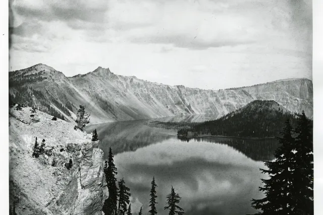 Crater Lake, Oregon, showing Wizard Island, 1874