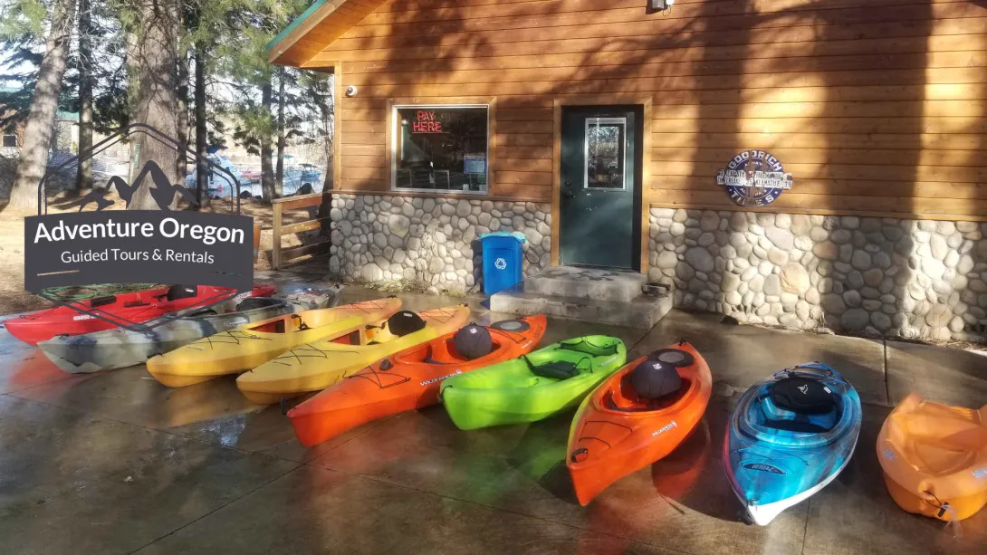 Canoes and kayaks on the water