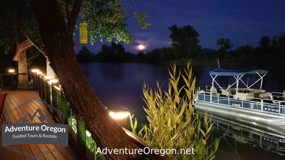 Full moon over the water