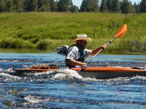 Troy Miller on the Williamson River Adventure Oregon Outfitter Guide training program.